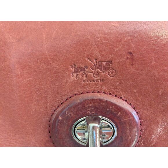 Coach Bleecker Penny Crossbody Bag - Red Leather - Turn lock - Picture 5 of 9